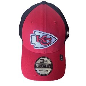 Kansas City Chiefs New Era 9Forty Red‎  One Size Adjustable Snapback Hat Cap NWT